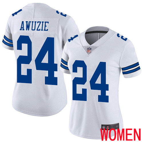 Women Dallas Cowboys Limited White Chidobe Awuzie Road #24 Vapor Untouchable NFL Jersey->youth nfl jersey->Youth Jersey